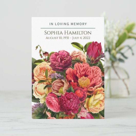 Gedenkprogramm zur Beerdigung von hellen Wasserfar Programm (Stehend Vorderseite)