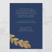 Gedenkprogramm zur Beerdigung von Ölfeldern der Ma Programm (Rückseite)