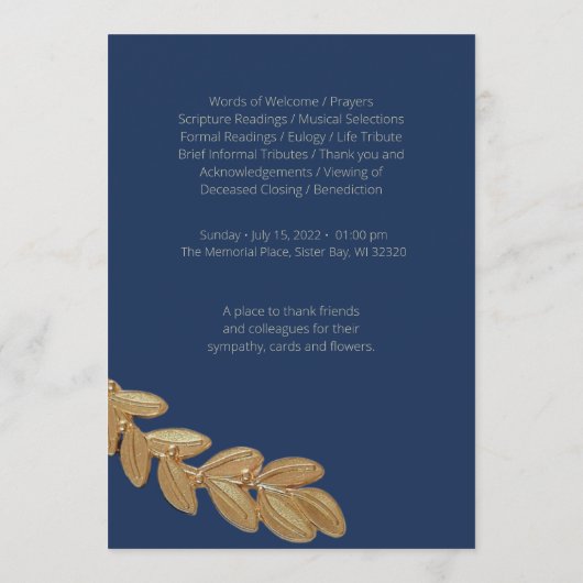 Gedenkprogramm zur Beerdigung von Ölfeldern der Ma Programm (Rückseite)