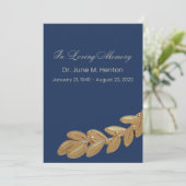 Gedenkprogramm zur Beerdigung von Ölfeldern der Ma Programm (Stehend Vorderseite)