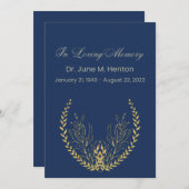 Gedenkprogramm zur Beerdigung von Ölsaaten der Mar Programm (Vorne/Hinten)