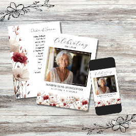 Gedenkprogramm zur Beerdigung von Pink und Weißmoh Einladung