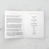 Gedenkprogramm zur Beerdigung von Schwarz und Gold Karte (Innenseite)