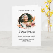 Gedenkprogramm zur Beerdigung von Wildblumen von B Karte (Gelbe Blume)