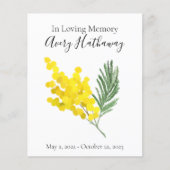 Gedenkprogramm zur Gedenkfeier für die Gelbe Blüte (Vorderseite)