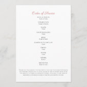 Gedenkprogramm zur Lila Beerdigung von Rosa Programm (Rückseite)