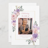 Gedenkprogramm zur Lila Beerdigung von Rosa Programm (Vorne/Hinten)