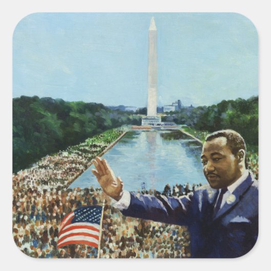 Gedenkrede 2001 quadratischer aufkleber (Vorderseite)