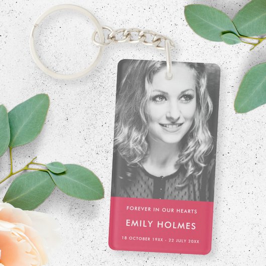 Gedenkrosa | Moderne Beerdigung in der Liebe Erinn Schlüsselanhänger