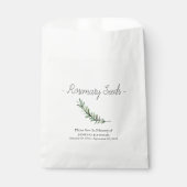 Gedenkrosemary Seed Beerdigung Geschenktütchen (Vorderseite)