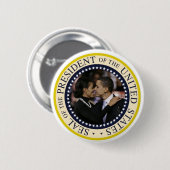 Gedenkschaltfläche von Präsident Obama Button (Vorne & Hinten)