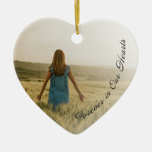 Gedenkschmuck - Forever in Our Hearts Keramik Ornament (Vorne)