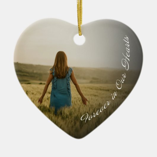 Gedenkschmuck - Forever in Our Hearts Keramik Ornament (Vorne)