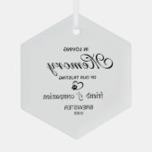 Gedenkschmuck für Haustiere - Maßgeschneiderter Tr Ornament Aus Glas (Rückseite)