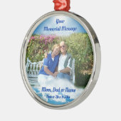 Gedenkschmuck für Mama, Vater, Eltern lieben eins Ornament Aus Metall (Links)