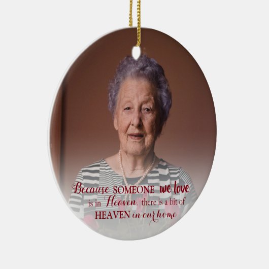 Gedenkschmuck mit Weihnachten im Foto Keramik Ornament (Rechts)