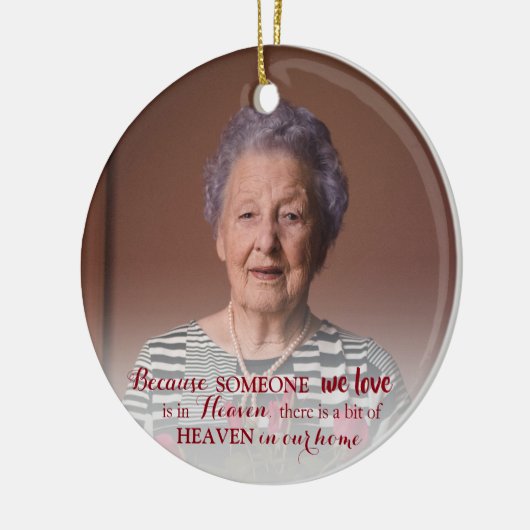 Gedenkschmuck mit Weihnachten im Foto Keramik Ornament (Links)