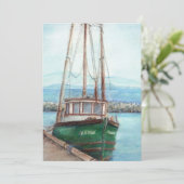 Gedenkservice für das benutzerdefinierte Aquakultu Einladung (Stehend Vorderseite)