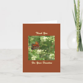 Gedenkspende, Orange Butterfly Dankeskarte