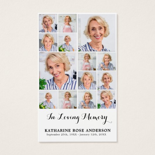 Gedenkstätte 14 Collage Beerdigungskarten (Vorderseite)