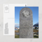 Gedenkstätte Aleut Relocation Memorial, Insel Unal Postkarte (Vorne/Hinten)