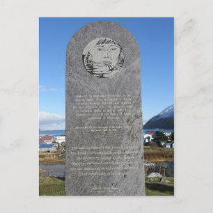 Gedenkstätte Aleut Relocation Memorial, Insel Unal Postkarte