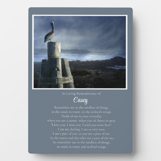 Gedenkstätte Beautiful Nautic Ocean Individuelle N Fotoplatte (Vorderseite)