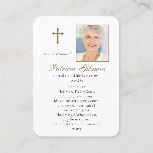 Gedenkstätte der Beerdigung - Sympathiekarten Visitenkarte (Rückseite)