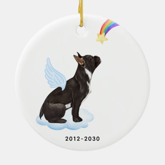 Gedenkstätte des Personalisierten Hundes Keramik Ornament (Hinten)