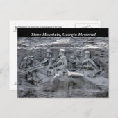Gedenkstätte des Stone Mountain Georgia Park Postkarte (Vorne/Hinten)