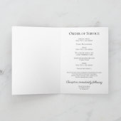 Gedenkstätte des Vase Funeral Service: Gelbe Mumm Programm (Innenseite)