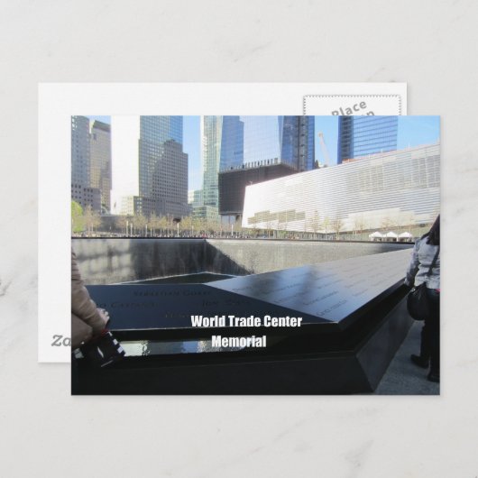 Gedenkstätte des World Trade Center in New York Postkarte (Vorne/Hinten)