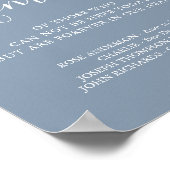 Gedenkstätte dusty Blue in Love Memory Poster (Ecke)