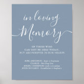 Gedenkstätte dusty Blue in Love Memory Poster (Vorne)