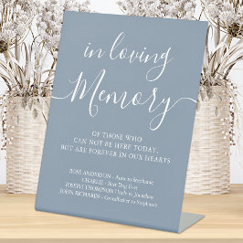 Gedenkstätte dusty Blue in Love Memory Sockelschild