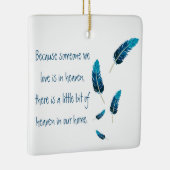 Gedenkstätte | Feder | Blau | KERAMIK Keramikornament (Rechts)