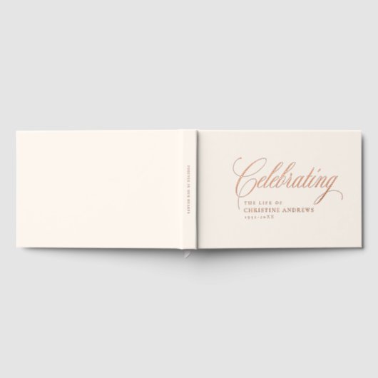 Gedenkstätte "Feiern des Lebens" Foil, Beige Gästebuch (Voll)