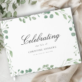 Gedenkstätte "Feiern des Lebens" Weißer Eukalyptus Gästebuch