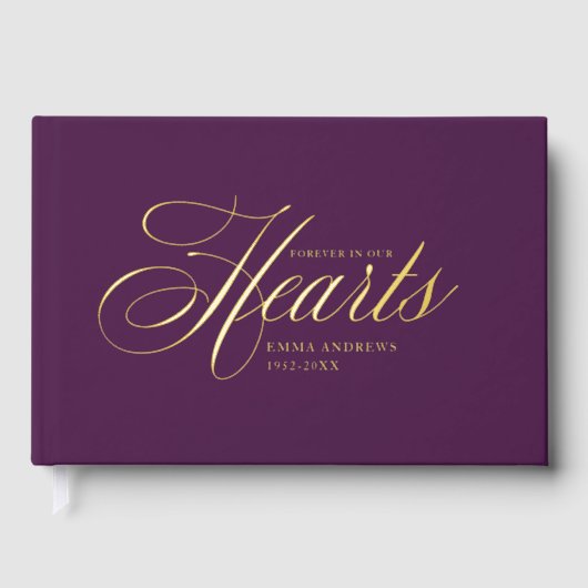 Gedenkstätte "Forever in our Hearts" Gold Foil, Vi Gästebuch (Vorderseite)