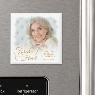 Gedenkstätte FOREVER IN UNSEREN HERZEN Foto Gold Magnet