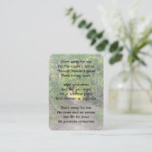 Gedenkstätte Foto Christlicher Pfad Waldbaum Visitenkarte (Stehend Vorderseite)