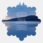 Gedenkstätte Foto Christlicher Sonnenaufgang Ornament Karte (Rückseite)