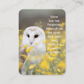 Gedenkstätte Foto Gebet-Barn-Vogelwelt Visitenkarte (Vorderseite)