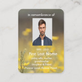 Gedenkstätte Foto Gebet-Barn-Vogelwelt Visitenkarte (Rückseite)