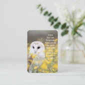 Gedenkstätte Foto Gebet-Barn-Vogelwelt Visitenkarte (Stehend Vorderseite)