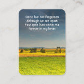 Gedenkstätte Foto Gebet Farm Crop Fields Landschaf Visitenkarte (Vorderseite)