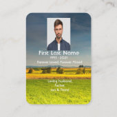 Gedenkstätte Foto Gebet Farm Crop Fields Landschaf Visitenkarte (Rückseite)