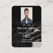 Gedenkstätte Foto Gebet Musiker Klaviermusik Visitenkarte (Rückseite)