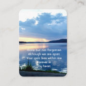 Gedenkstätte Foto Gebet Sonnenaufgang Natur Visitenkarte (Vorderseite)