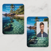 Gedenkstätte Foto Gebet Tropical Beach Exotic Isla Visitenkarte (Vorne/Hinten)